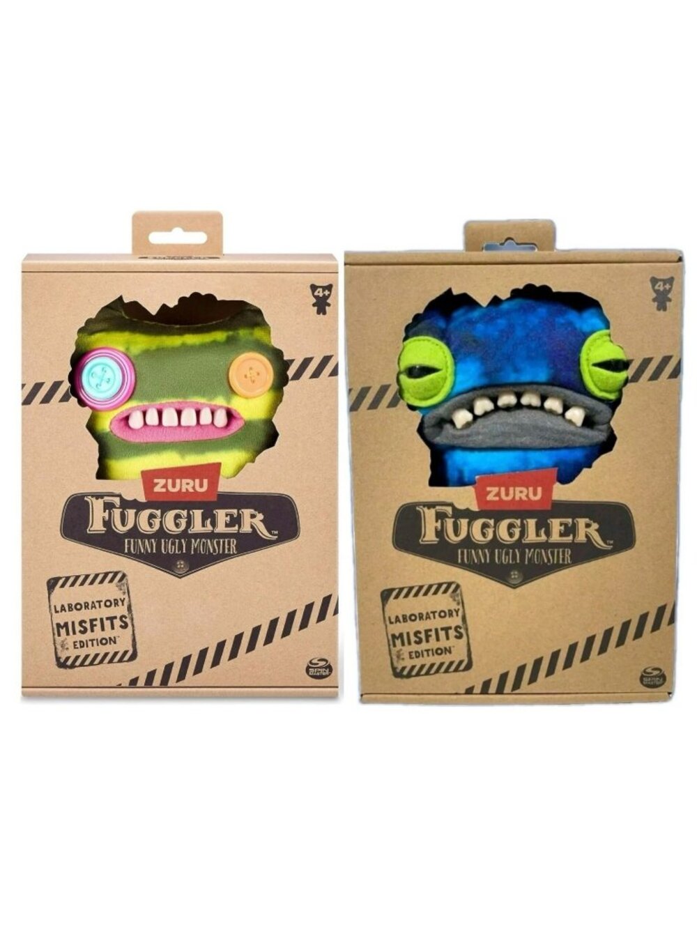 Fuggler 9" Indecisive Monster & Wide Eyed Weirdo Laboratory Misfit 2 Pack Bundle